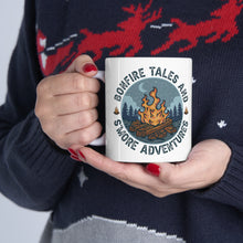 Load image into Gallery viewer, Bonefire Tales and Smore Adventures Ceramic Mug 11oz Camping Trails Fall Summer