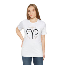 Load image into Gallery viewer, Aries Unisex Jersey Short Sleeve Tee, Zodiac, Astrology, Sign