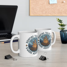 Load image into Gallery viewer, Bonefire Tales and Smore Adventures Ceramic Mug 11oz Camping Trails Fall Summer