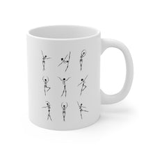 Load image into Gallery viewer, Ballet Skeletons Ceramic Mug 11oz, Happy Halloween,