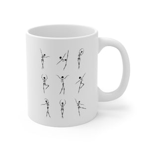 Ballet Skeletons Ceramic Mug 11oz, Happy Halloween,