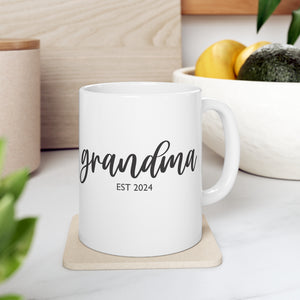 Grandma Est. 2024 Ceramic Mug 11oz