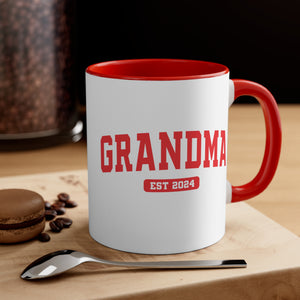 Grandma Est 2024 Accent Coffee Mug, 11oz