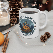 Load image into Gallery viewer, Bonefire Tales and Smore Adventures Ceramic Mug 11oz Camping Trails Fall Summer