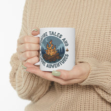 Load image into Gallery viewer, Bonefire Tales and Smore Adventures Ceramic Mug 11oz Camping Trails Fall Summer