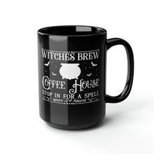 Load image into Gallery viewer, Witches Brew Coffee House Ceramic Black Mug, 15oz