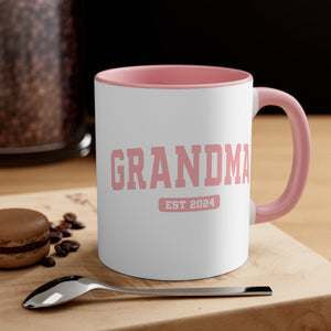 Grandma Est 2024 Accent Coffee Mug, 11oz