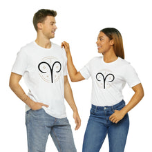 Load image into Gallery viewer, Aries Unisex Jersey Short Sleeve Tee, Zodiac, Astrology, Sign