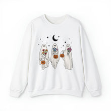 Load image into Gallery viewer, Floral Ghost Crewneck Sweatshirt, Happy Halloween, Trick or Treat