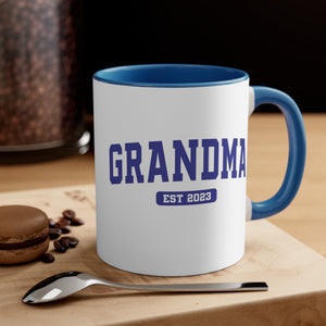 Grandma Est 2023 Accent Coffee Mug, 11oz