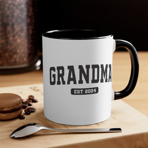 Grandma Est 2024 Accent Coffee Mug, 11oz