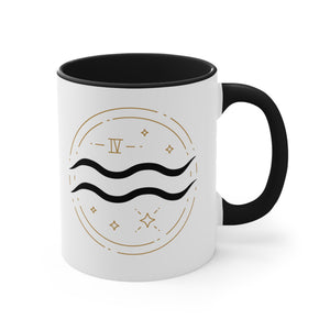 Aquarius Accent Coffee Mug, 11oz Zodiac Astrology Sign