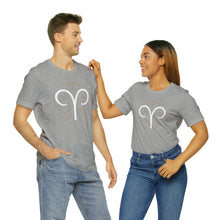 Load image into Gallery viewer, Aries Unisex Jersey Short Sleeve Tee, Zodiac, Astrology, Sign