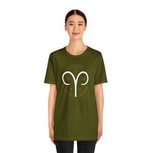 Aries Unisex Jersey Short Sleeve Tee, Zodiac, Astrology, Sign