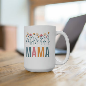 Floral Mama Ceramic Mug 15oz