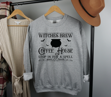 Load image into Gallery viewer, Witches Brew Coffe House Sweatshirt, Witches Brew, Happy Halloween, Trick or Treat