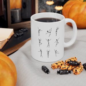 Ballet Skeletons Ceramic Mug 11oz, Happy Halloween,