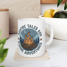 Load image into Gallery viewer, Bonefire Tales and Smore Adventures Ceramic Mug 11oz Camping Trails Fall Summer