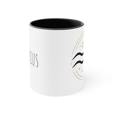 Load image into Gallery viewer, Aquarius Accent Coffee Mug, 11oz Zodiac Astrology Sign