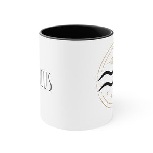 Aquarius Accent Coffee Mug, 11oz Zodiac Astrology Sign