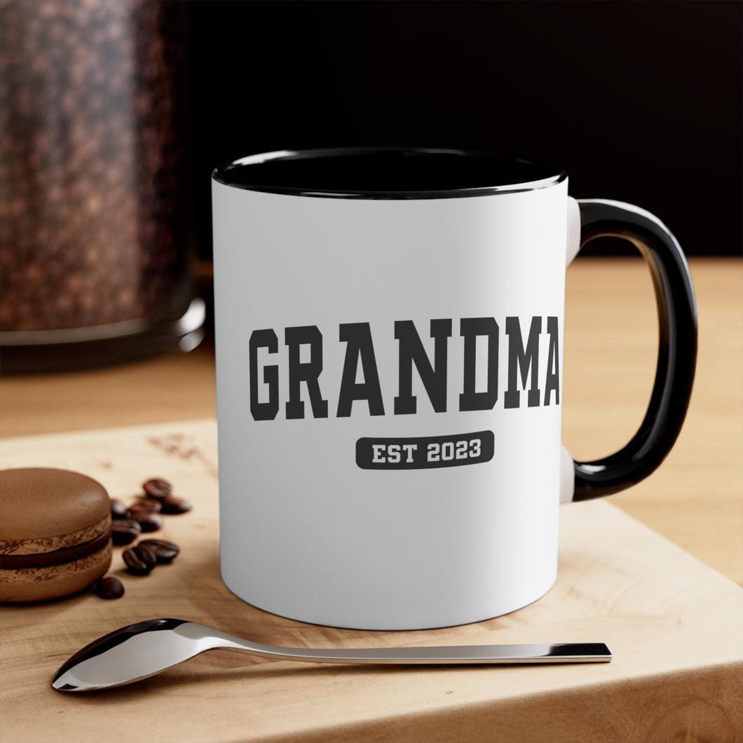 Grandma Est 2023 Accent Coffee Mug, 11oz