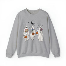 Load image into Gallery viewer, Floral Ghost Crewneck Sweatshirt, Happy Halloween, Trick or Treat