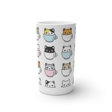 Load image into Gallery viewer, Coffee Cats Conical Coffee Mugs (3oz, 8oz, 12oz)