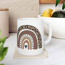 Load image into Gallery viewer, Leopard Rainbow Ceramic Mug 11oz