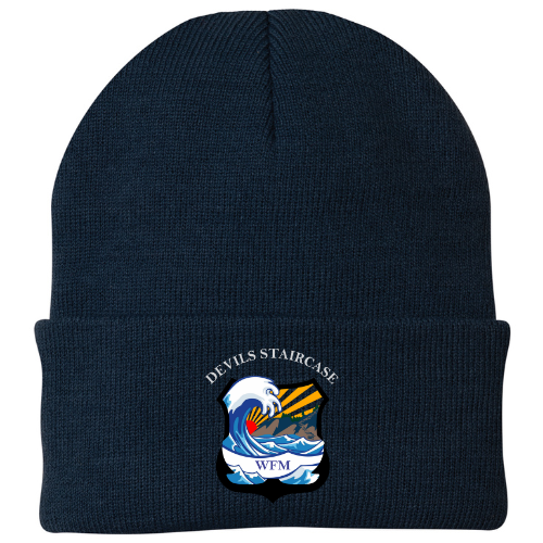 Devils Staircase Navy Folded Beanie (CP90)