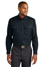 Load image into Gallery viewer, UNF SZ CornerStone® Long Sleeve Select Ripstop Shirt Navy Blue (CSW 174)