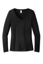 Load image into Gallery viewer, UNF SZ District® Women’s Perfect Tri® Long Sleeve V-Neck Tee Black (DT135)