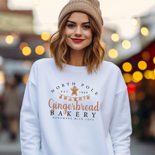 Load image into Gallery viewer, Gingerbread Bakery Crewneck Sweatshirt Christmas Sweater